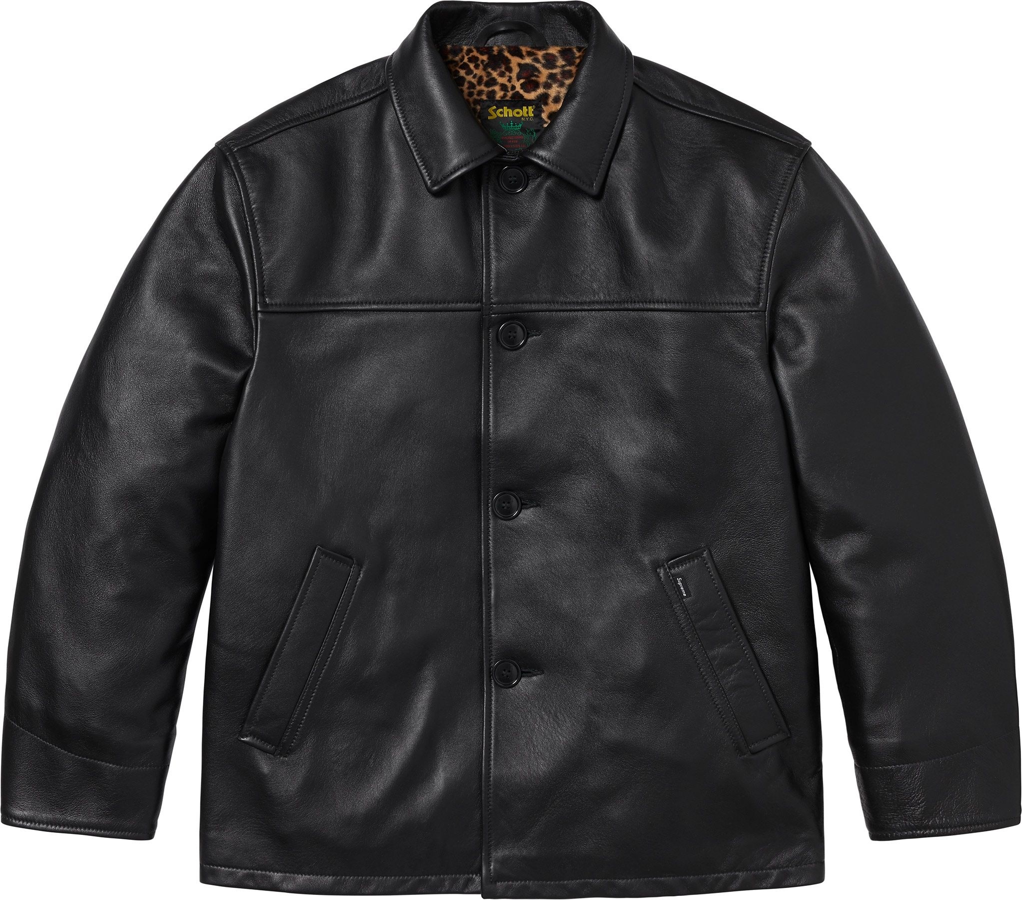 Supreme®/Schott® Leather Car Coat view 2